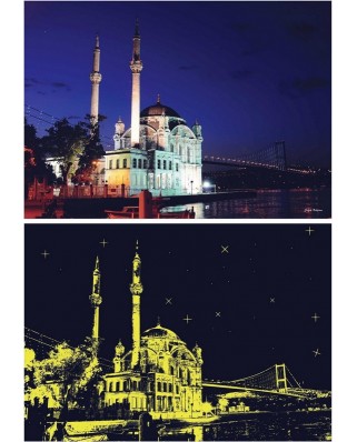 Puzzle Anatolian - Ortakoy Mosque, 1000 piese, fosforescent (1904)