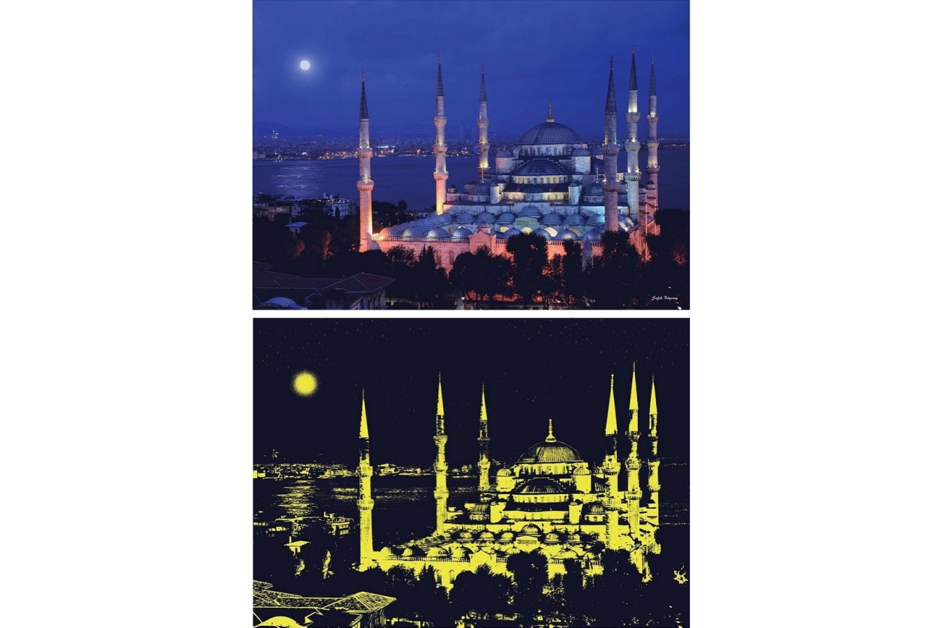 Puzzle Anatolian - Sultanahmet Mosque, 1000 piese, fosforescent (1905)