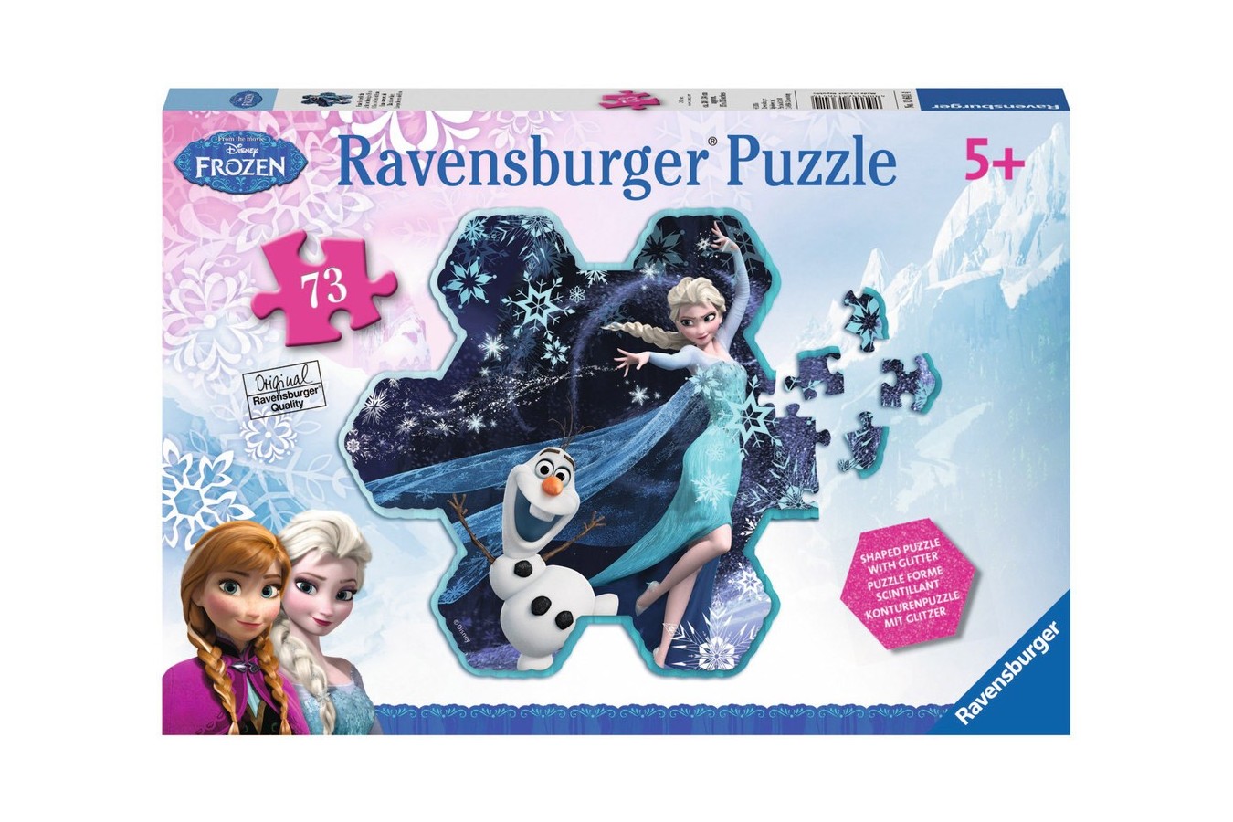 Puzzle Ravensburger - Frozen Fulgul De Zapada Al Elsei, 73 piese (13641)