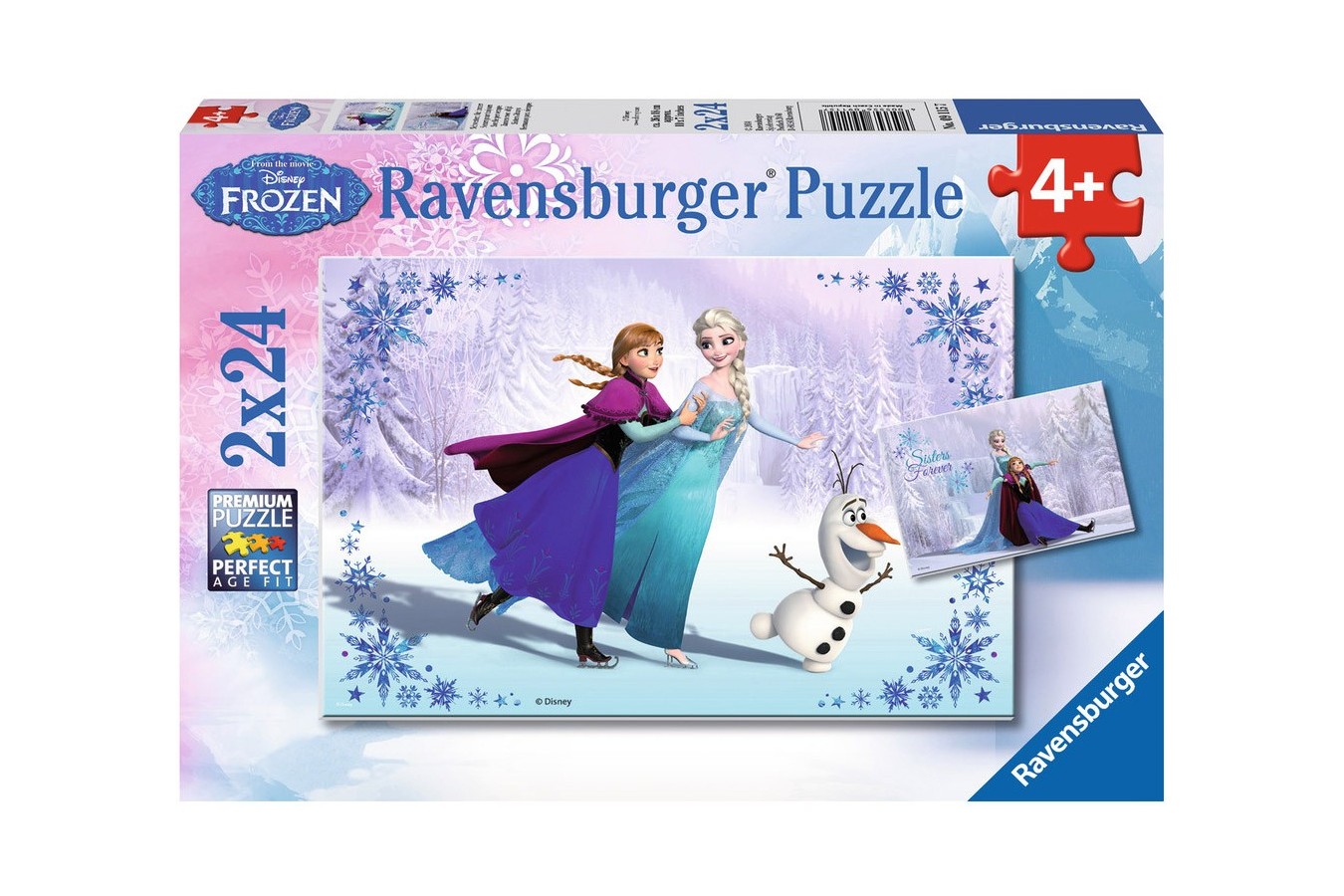 Puzzle Ravensburger - Frozen Surori Pentru Totdeauna, 2x24 piese (09115)