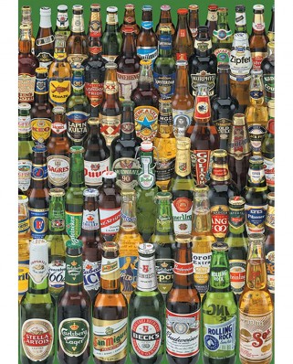 Puzzle Educa - Cans of Beer, 1000 piese, include lipici puzzle (12736)