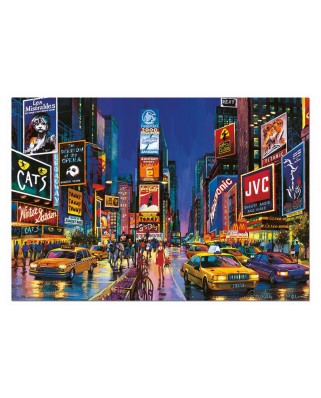 Puzzle fosforescent Educa - Times Square, 1000 piese, include lipici puzzle (13047)