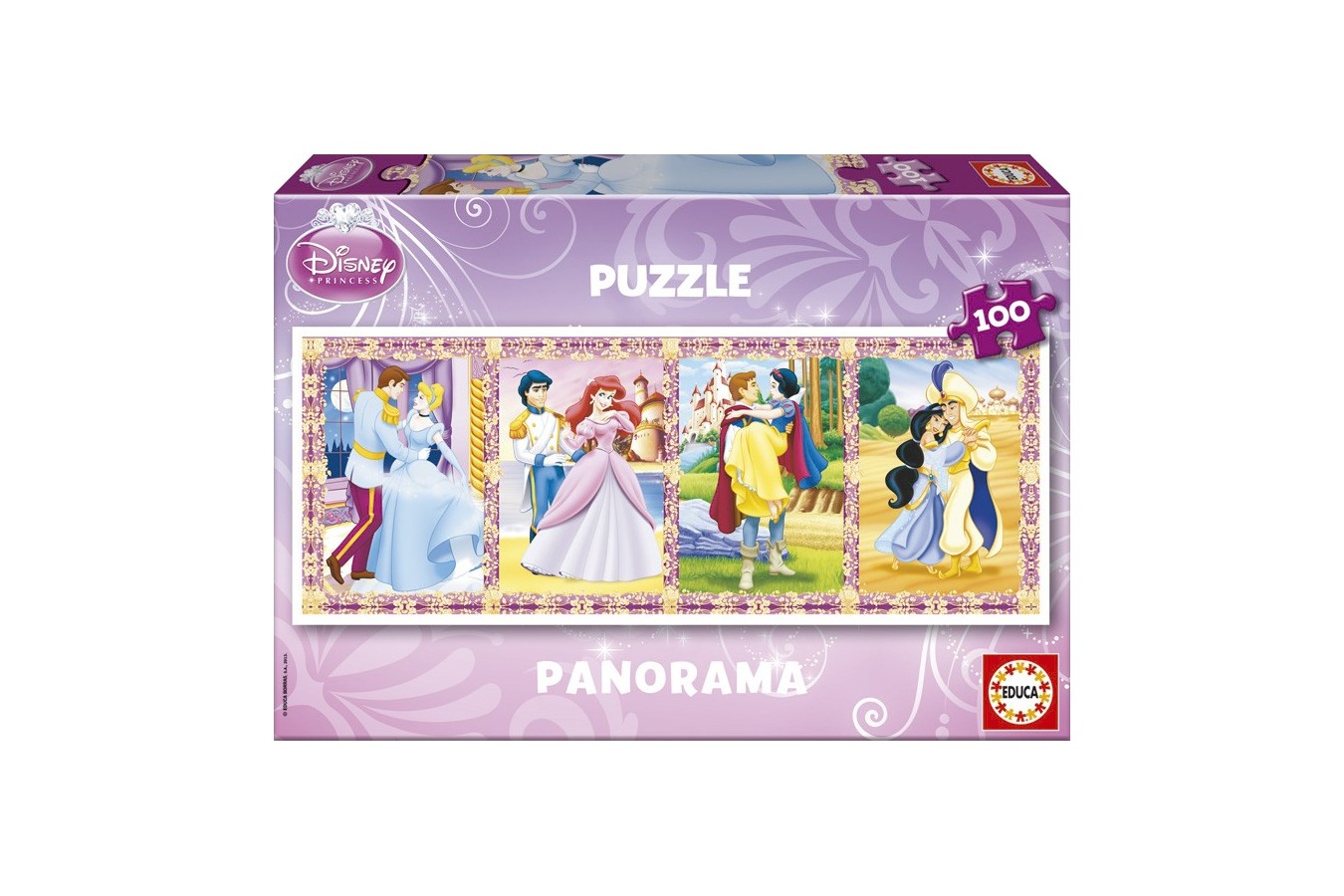 Puzzle Educa - Panoramic - Disney Princesses, 100 piese (13500)
