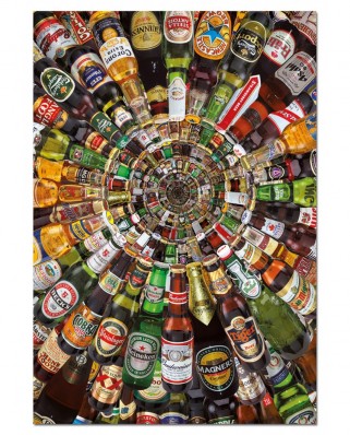 Puzzle Educa - Spiral of Cans of Beer, 1500 piese, include lipici puzzle (14121)