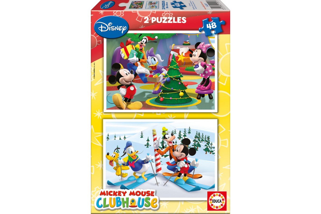 Puzzle Educa - Mickey Mouse: Winter Time, 2x48 piese (14207)