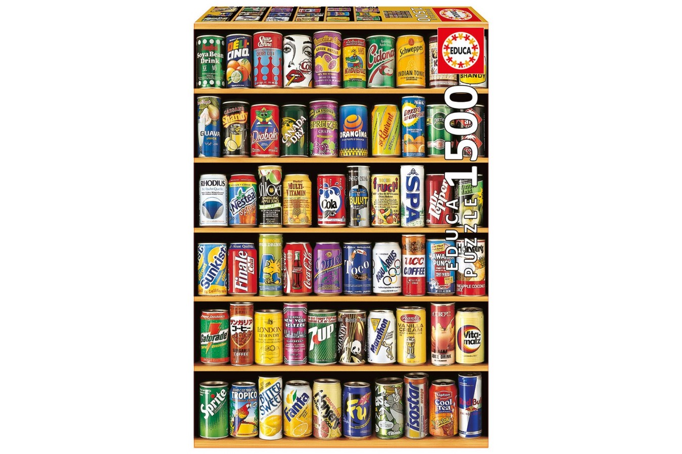 Puzzle Educa - Cans of Beer, 1500 piese, include lipici puzzle (14446)