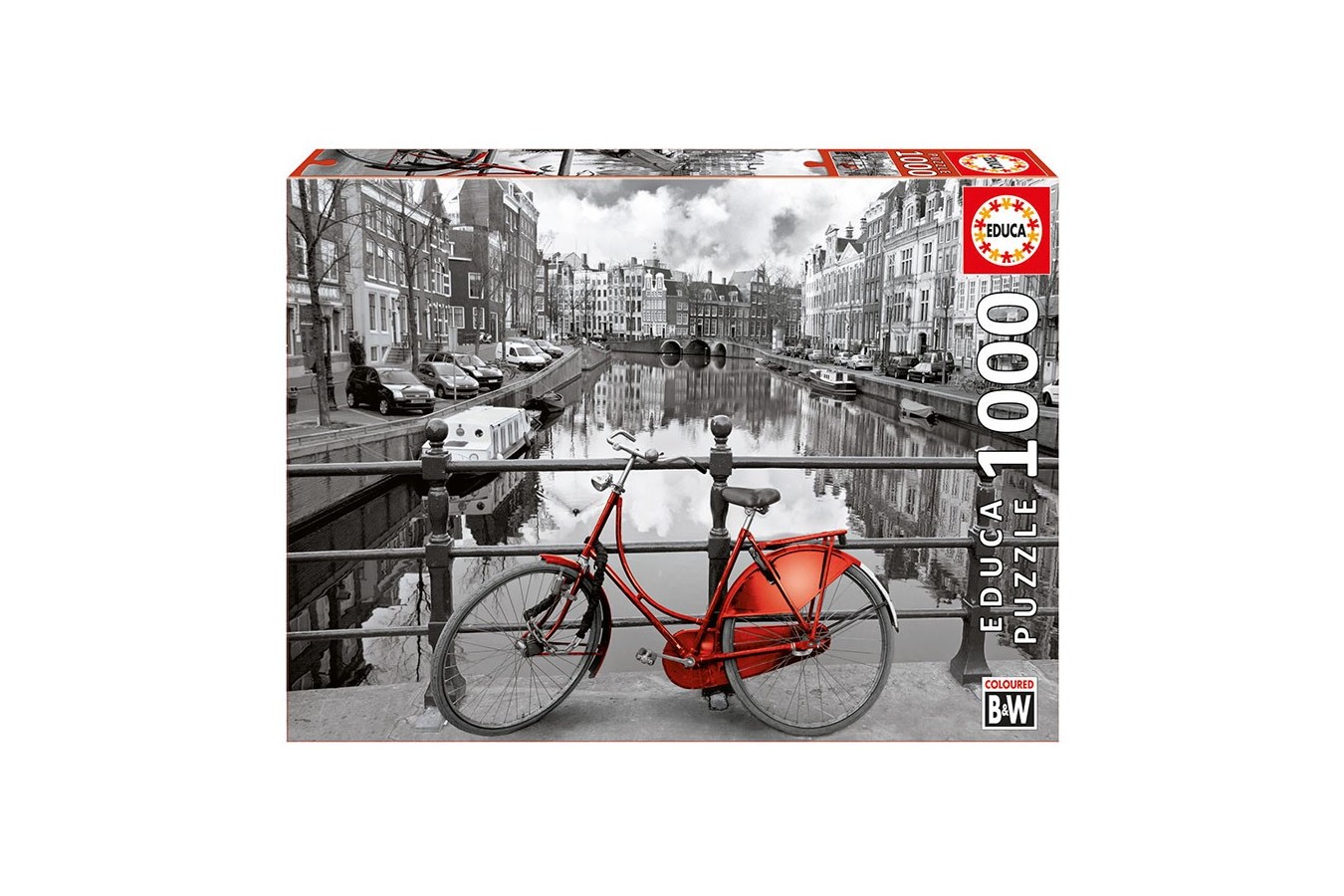 Puzzle Educa - The Canal, Amsterdam, Holland, 1000 piese, include lipici puzzle (14846)
