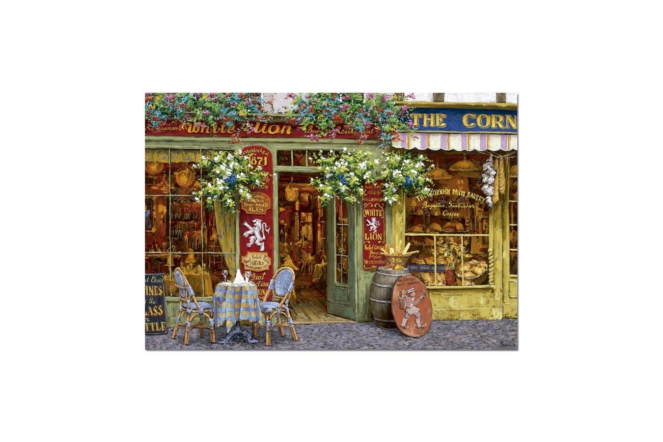 Puzzle Educa - Victor Shvaiko: The White Lion Restaurant, 1000 piese (14859)
