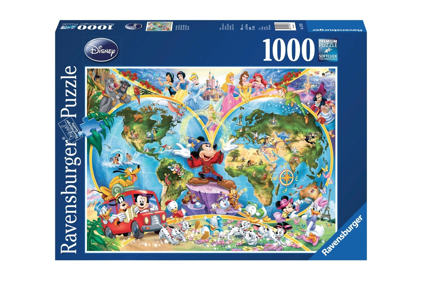 Puzzle Ravensburger - Harta Lumii Disney, 1000 piese (15785)