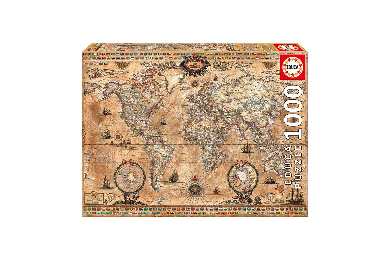 Puzzle Educa - Map of the World, 1000 piese (15159)