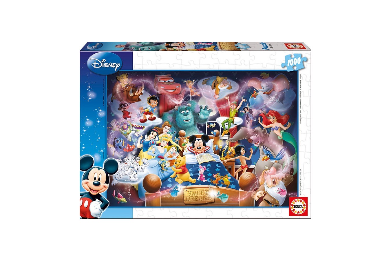 Puzzle Educa - Disney Family: Mickey's Dream, 1000 piese, include lipici puzzle (15190)
