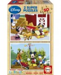 Puzzle din lemn Educa - Mickey Mouse Clubhouse, 2x50 piese (15285)