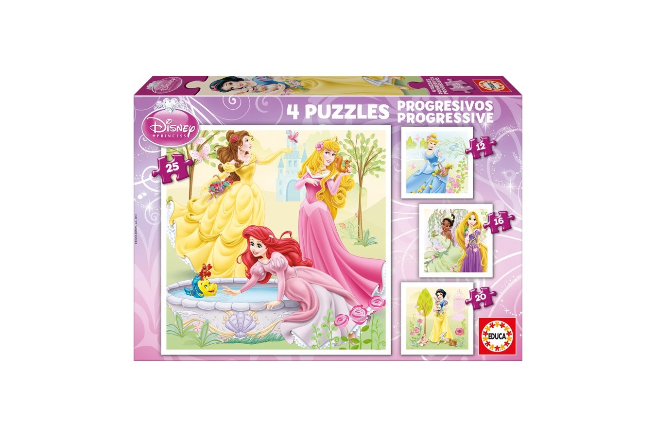 Puzzle Educa - Disney Princesses, 12/16/20/25 piese (15289)
