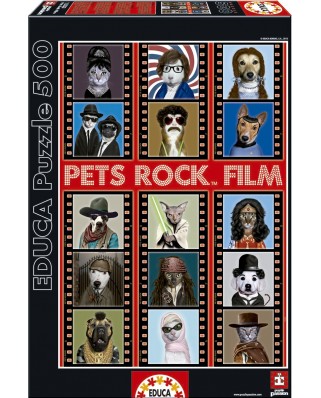 Puzzle Educa - Pets Rock Film, 500 piese (15553)