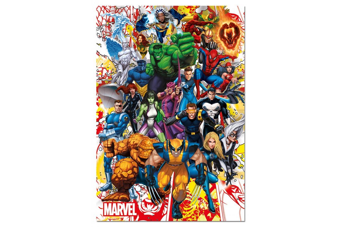 Puzzle Educa - Marvel Heroes, 500 piese, include lipici puzzle (15560)