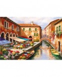 Puzzle Educa - Sung Kim: Flower Market on the Canal, 500 piese (15791)