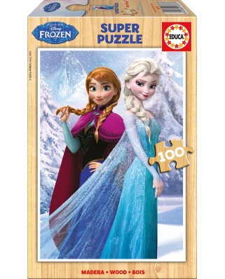Puzzle din lemn Educa - Disney Frozen, 100 piese (16373)
