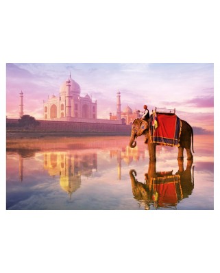 Puzzle Educa - Elephant at Taj Mahal, 1000 piese, include lipici puzzle (16756)