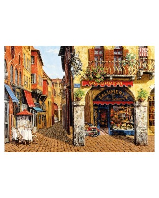 Puzzle Educa - Victor Shvaiko: Salumeria, Colors of Italy, 1500 piese, include lipici puzzle (16770)