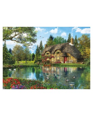 Puzzle Educa - Dominic Davison: Lake View Cottage, 2000 piese, include lipici puzzle (16774)