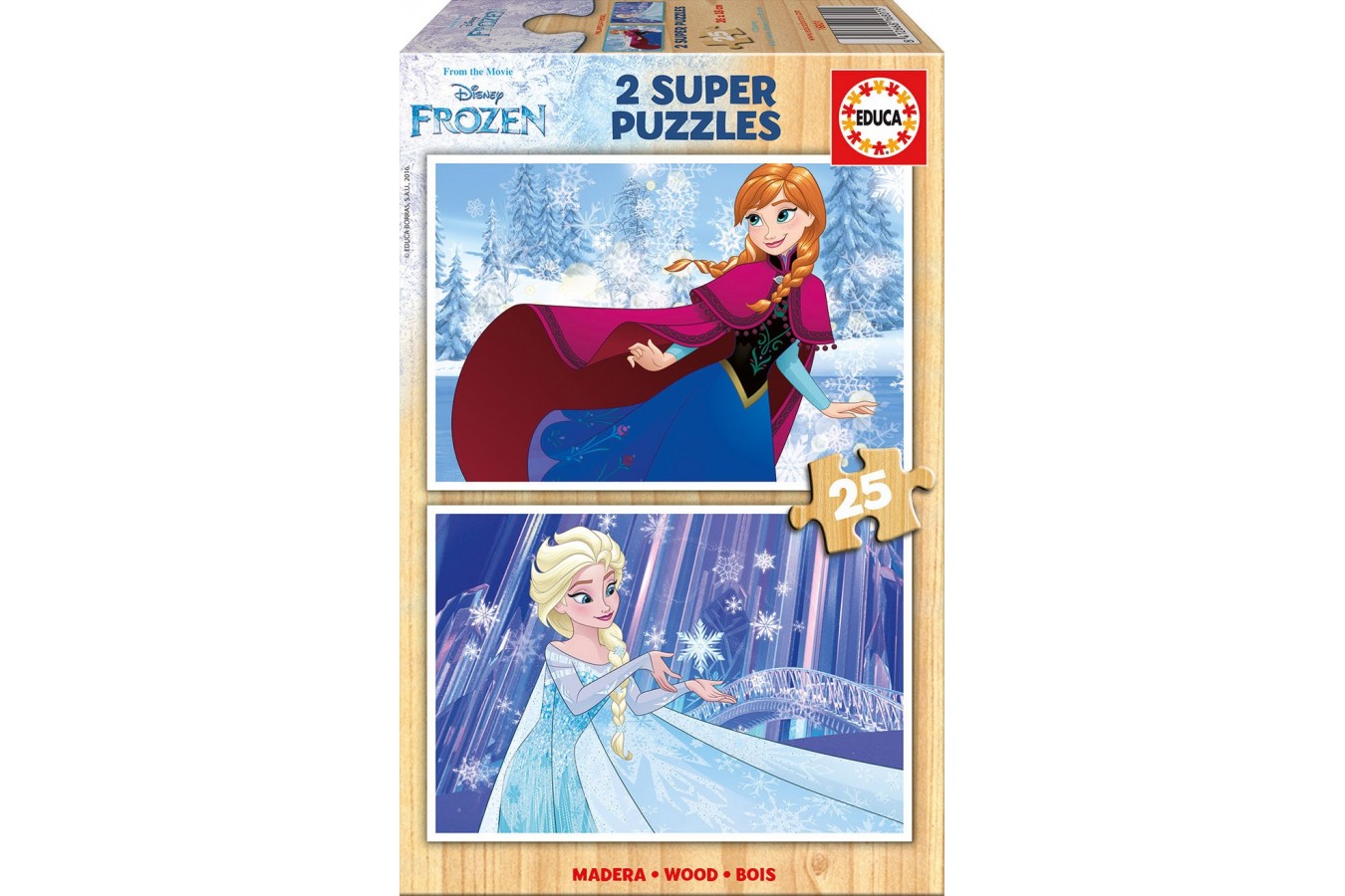 disconnected Towards Analytical Puzzle din lemn Educa - Frozen, 2x25 piese (16801) | We ❤ Puzzle