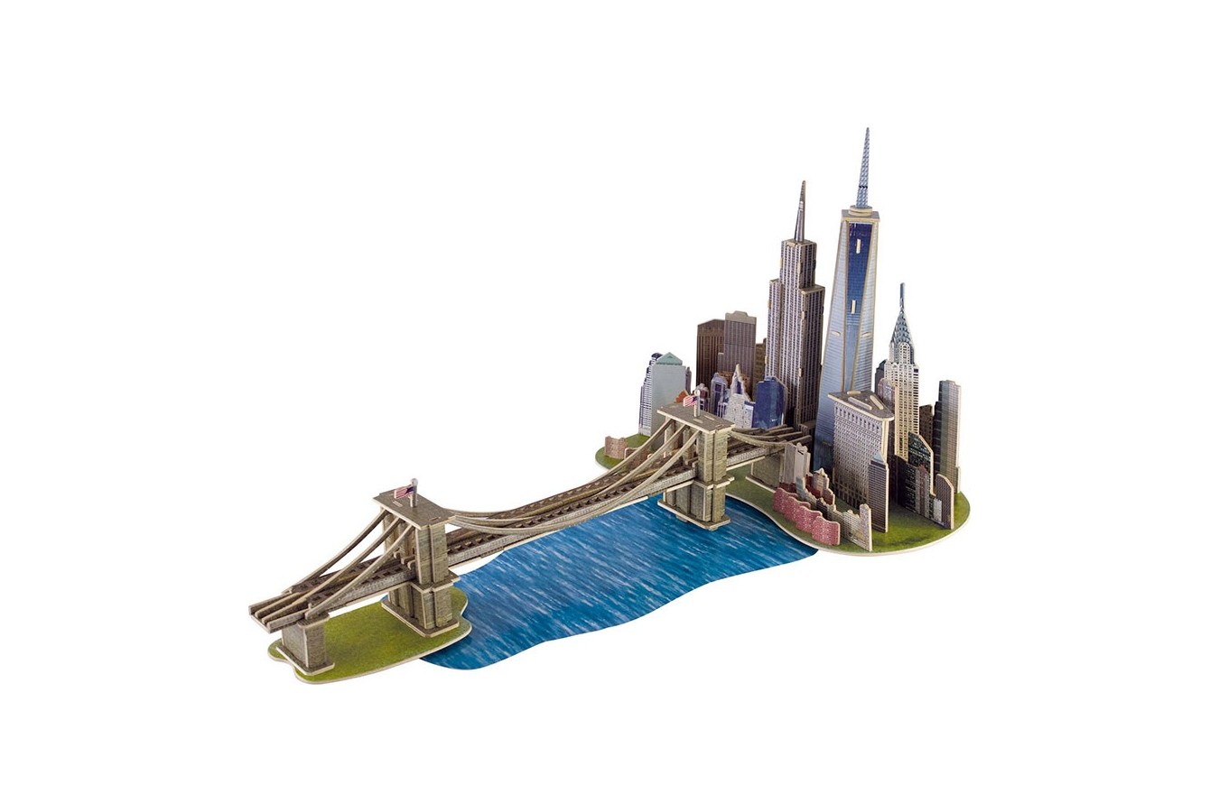 Puzzle 3D din lemn Educa - Brooklyn Bridge, Manhattan Dream, 160 piese (17000)