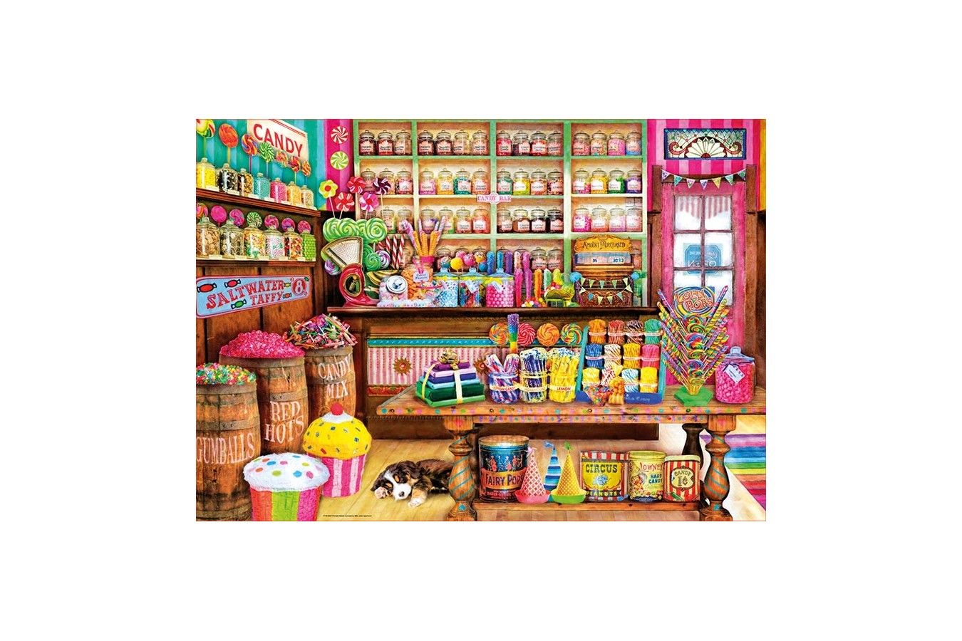 Puzzle Educa - The Candy Shop, 1000 piese, include lipici puzzle (17104)