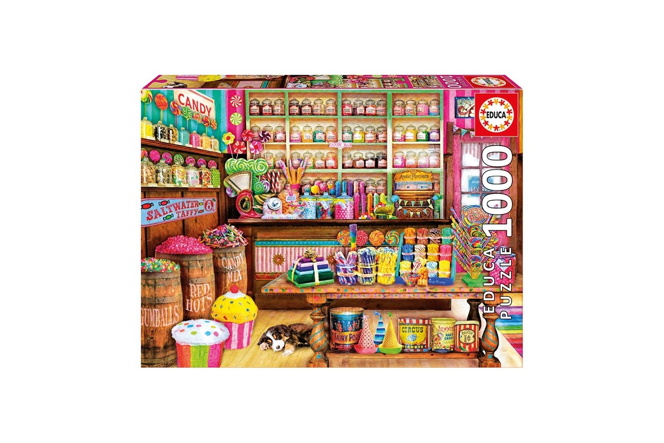 Puzzle Educa - The Candy Shop, 1000 piese, include lipici puzzle (17104)