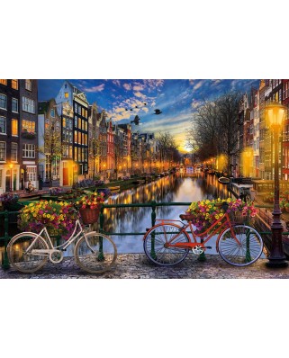 Puzzle Educa - Amsterdam with Love, 2000 piese, include lipici puzzle (17127)