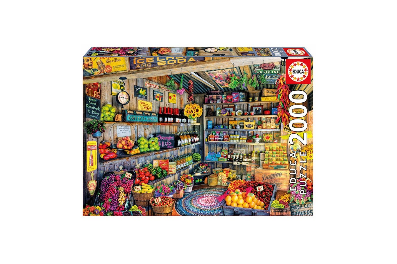Puzzle Educa - Aimee Stewart: The Farmers Market, 2000 piese, include lipici puzzle (17128)