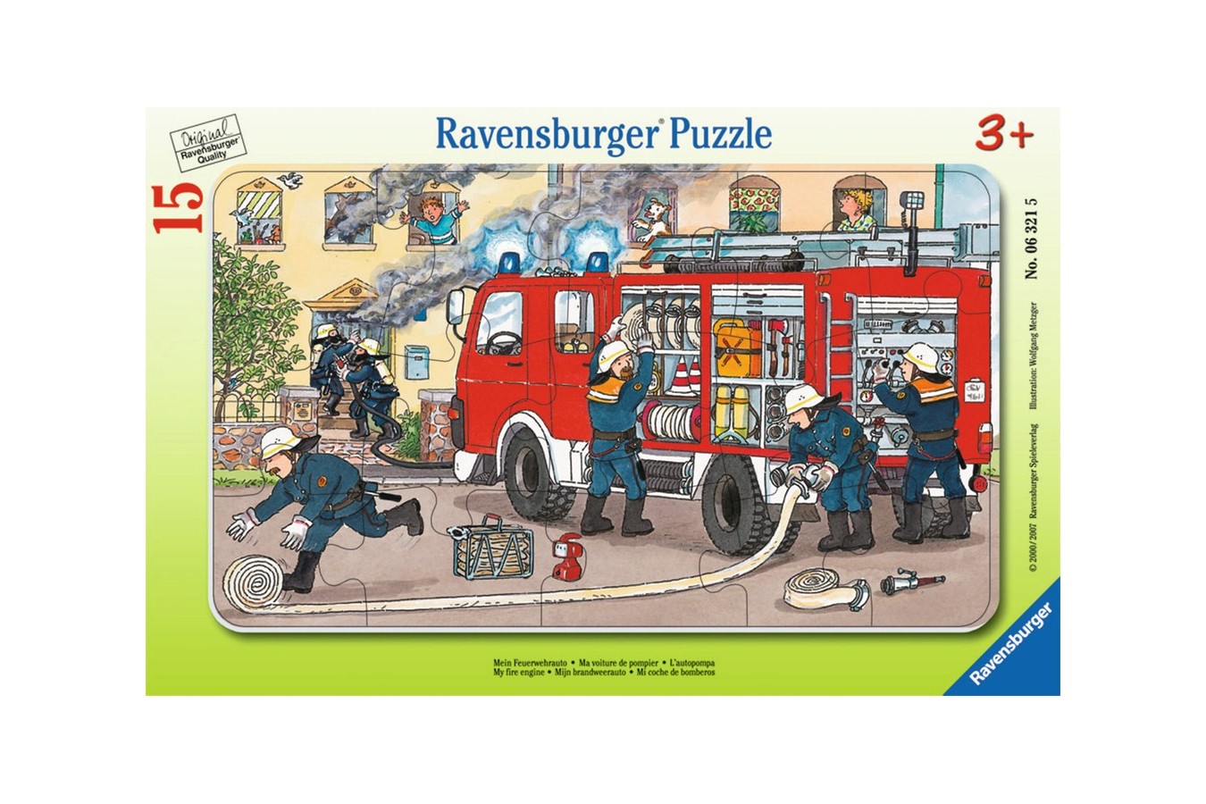 Puzzle Ravensburger - Masina De Pompieri, 15 piese (06321)
