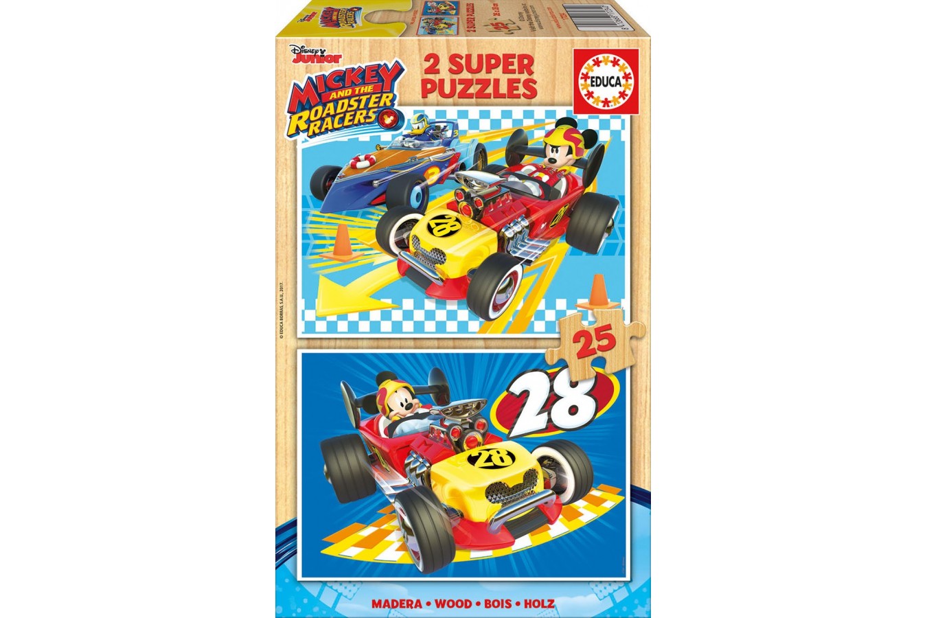 Puzzle Educa - Mickey and the Roadster Racers, 2x25 piese (17234)
