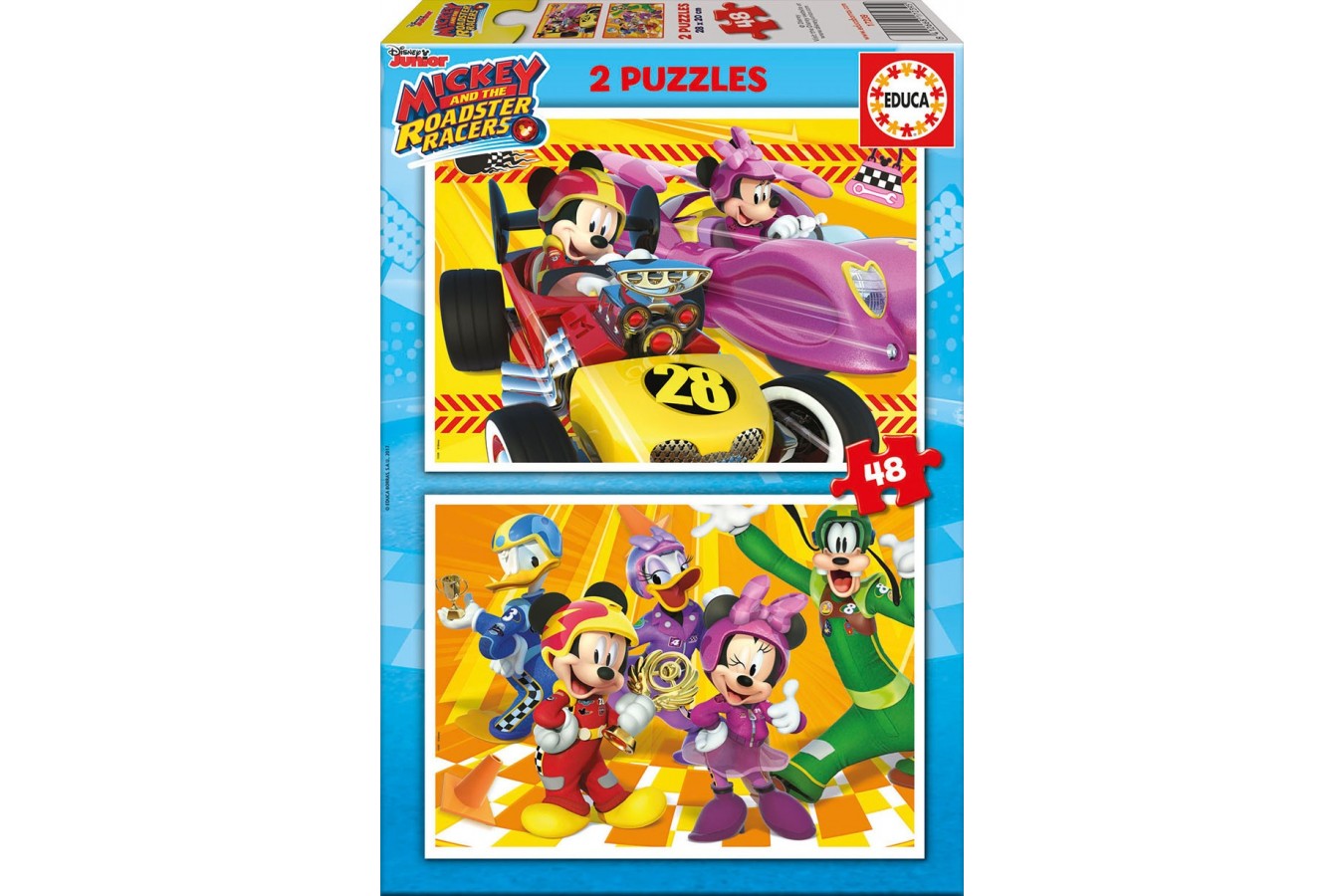 Puzzle Educa - Mickey and the Roadster Racers, 2x48 piese (17239)