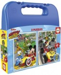 Puzzle Educa - Mickey and the Roadster Racers Case, 2x20 piese (17639)