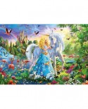 Puzzle Educa - The princess and the unicorn, 1000 piese, include lipici puzzle (17654)
