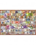 Puzzle Educa - World banknotes, 1000 piese, include lipici puzzle (17659)