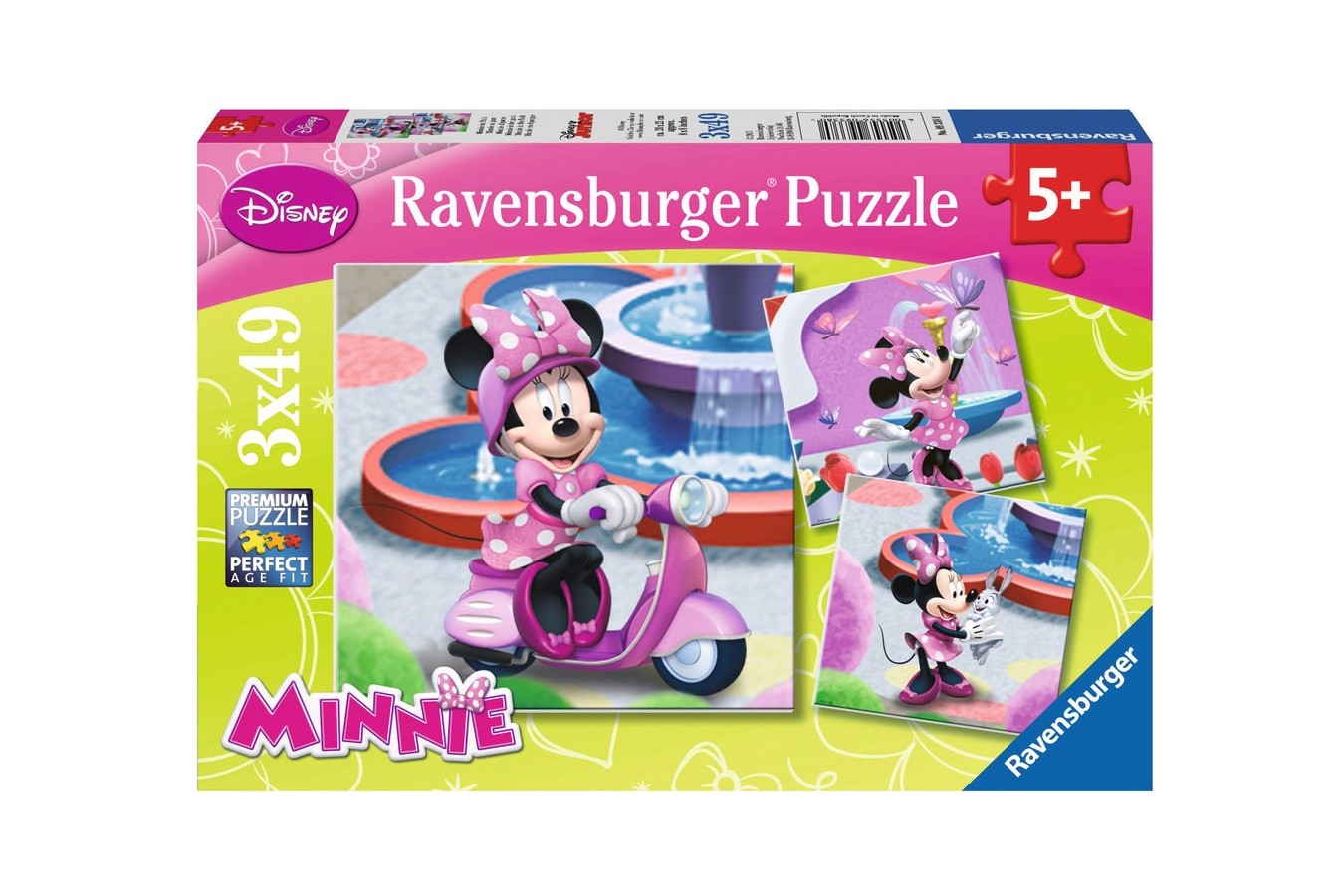 Puzzle Ravensburger - Minnie Mouse In Parc, 3x49 piese (09338)