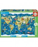Puzzle Educa - World Map, Sean Sims - SOS Children's Villages, 200 piese (17727)