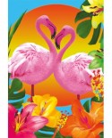 Puzzle Educa - Flamingos, 500 piese, include lipici puzzle (17737)