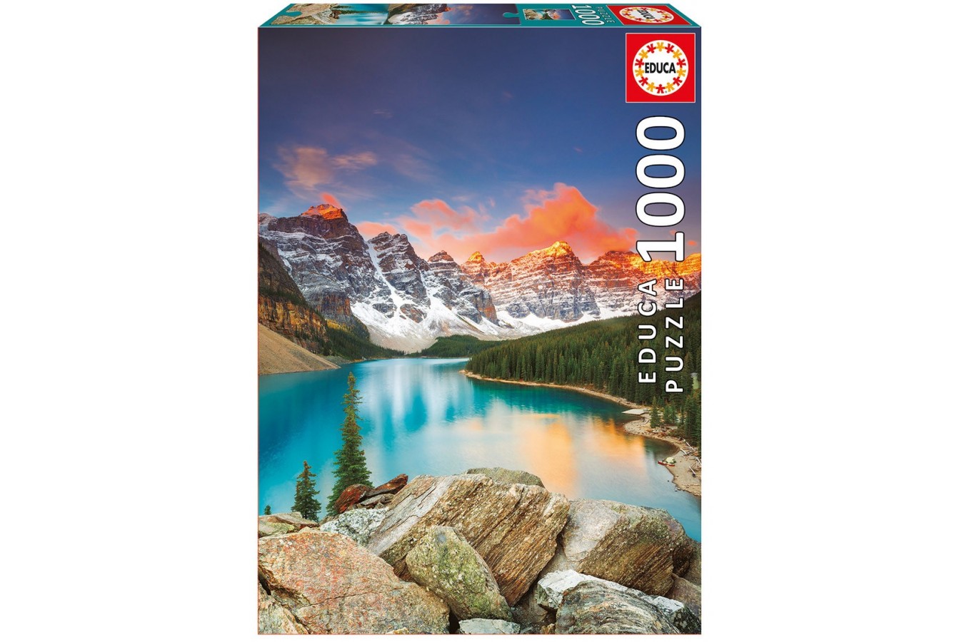 Puzzle Educa - Moraine Lake, Banff National Park, Canada, 1000 piese, include lipici puzzle (17739)