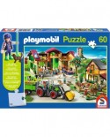 Puzzle Schmidt - La ferma, 60 piese, include 1 figurina Playmobil (56040)