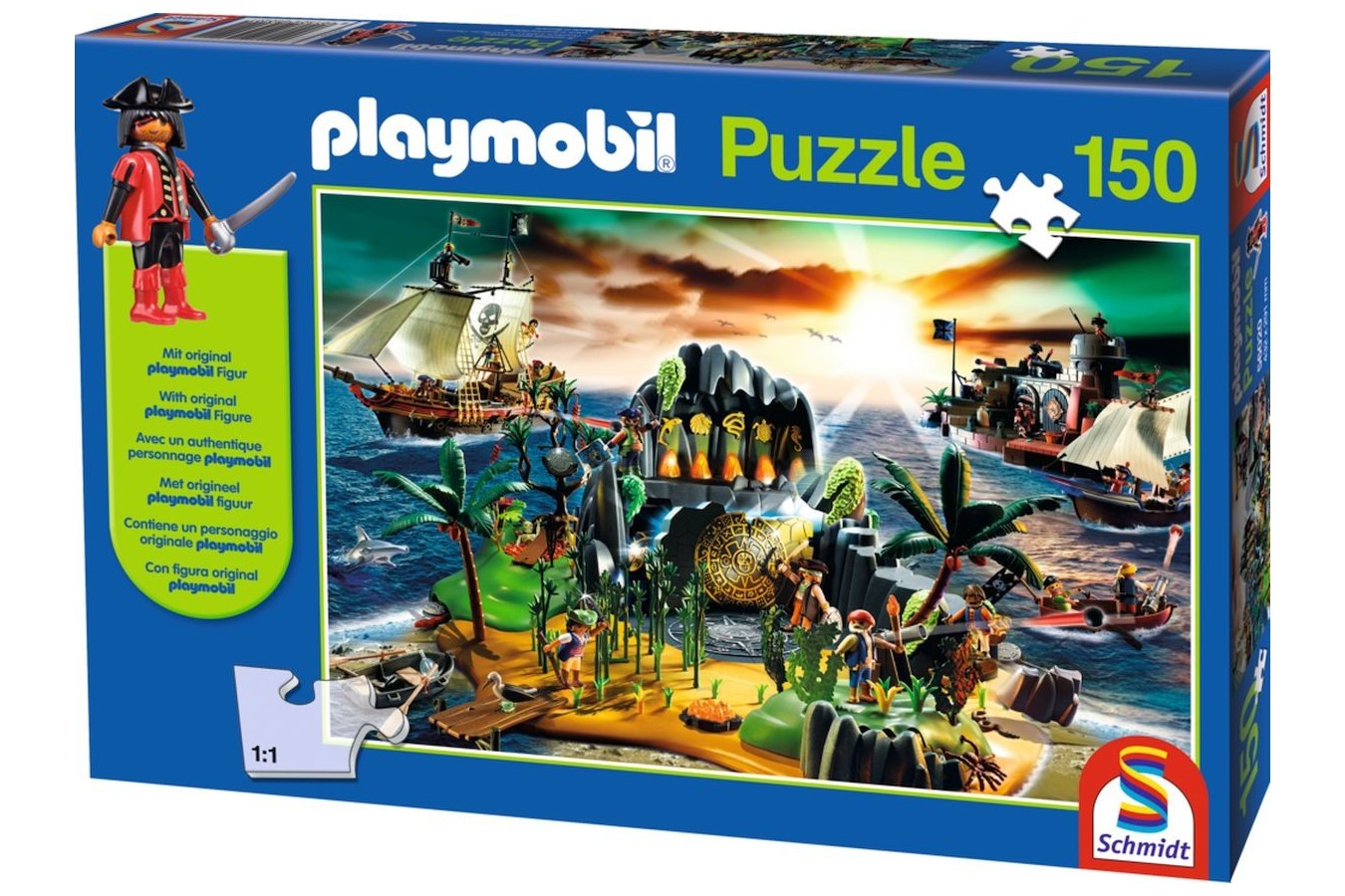 Schmidt Pirate Island Playmobil Jigsaw Puzzle, 150-Piece
