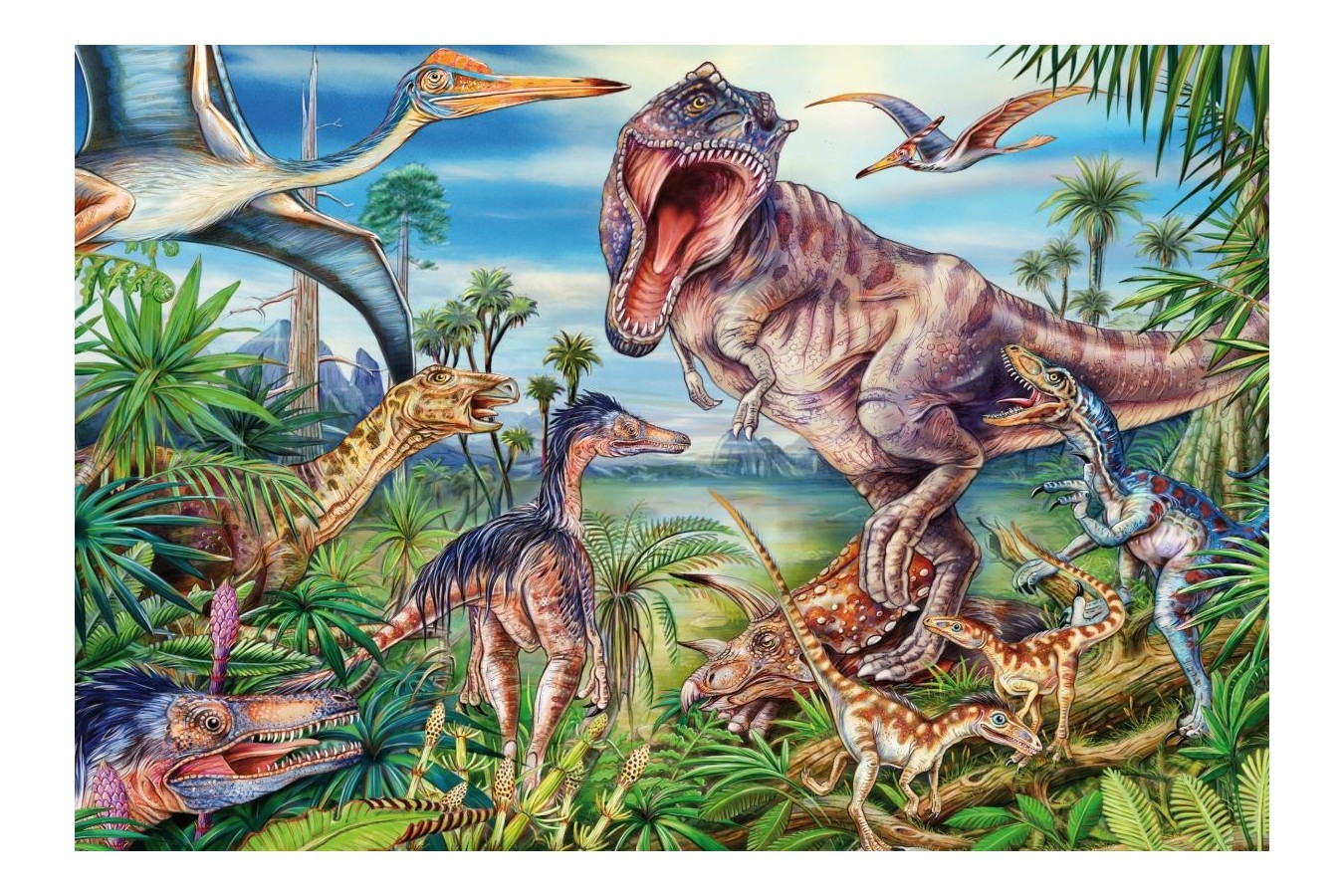 Puzzle Schmidt - Intre dinozauri, 60 piese (56193)