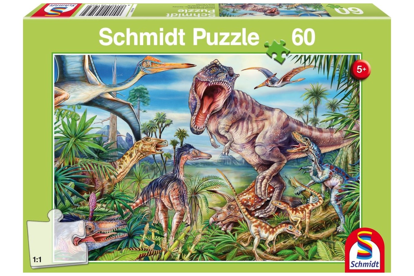 Puzzle Schmidt - Intre dinozauri, 60 piese (56193)