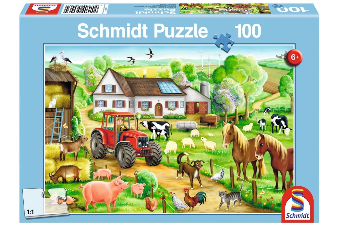 Puzzle Schmidt - O ferma vesela, 100 piese (56003)