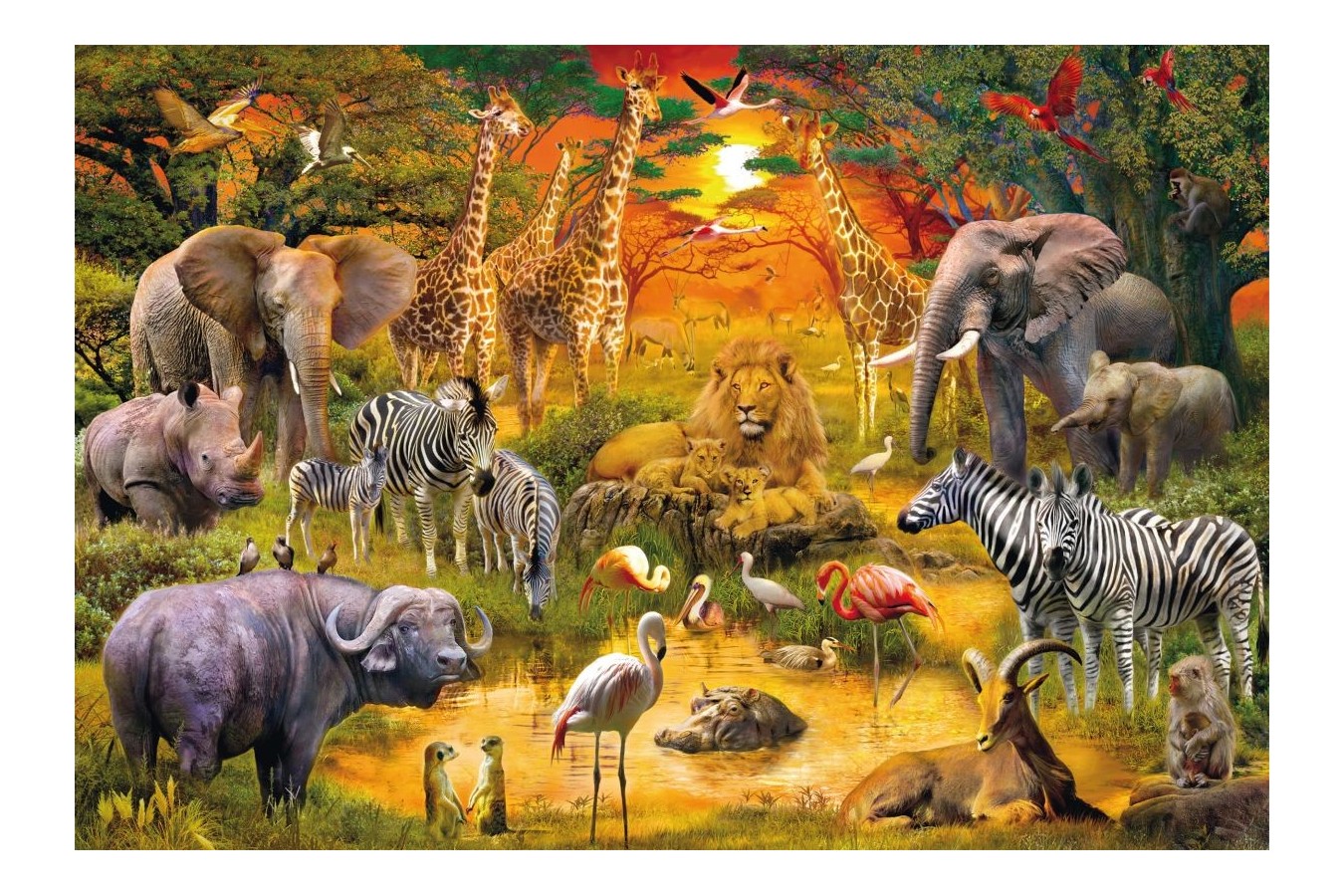 Puzzle Schmidt - Animale in Africa, 150 piese (56195)