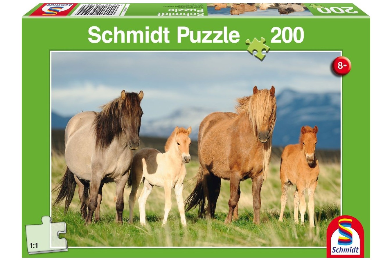 Puzzle Schmidt - Familie de cai, 200 piese (56199)