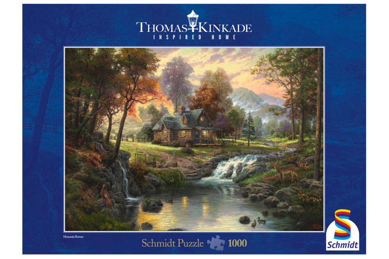 Puzzle Schmidt - Thomas Kinkade: Cabana la munte, 1000 piese (58445)