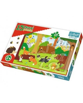 Puzzle Trefl - Animals in the forest, 15 piese XXL (64834)