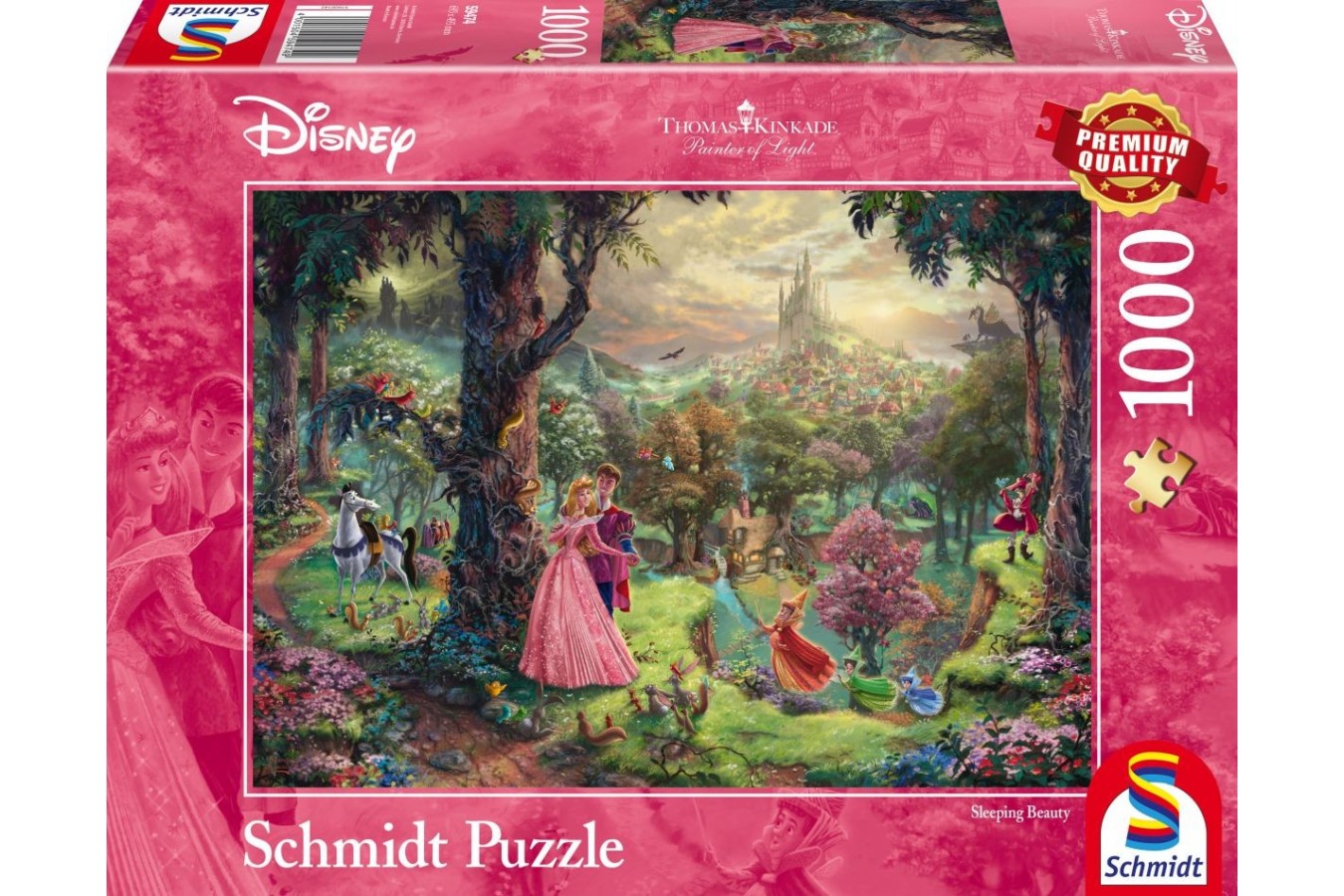 Puzzle Schmidt - Thomas Kinkade: Frumoasa din padurea adormita, 1000 piese (59474)